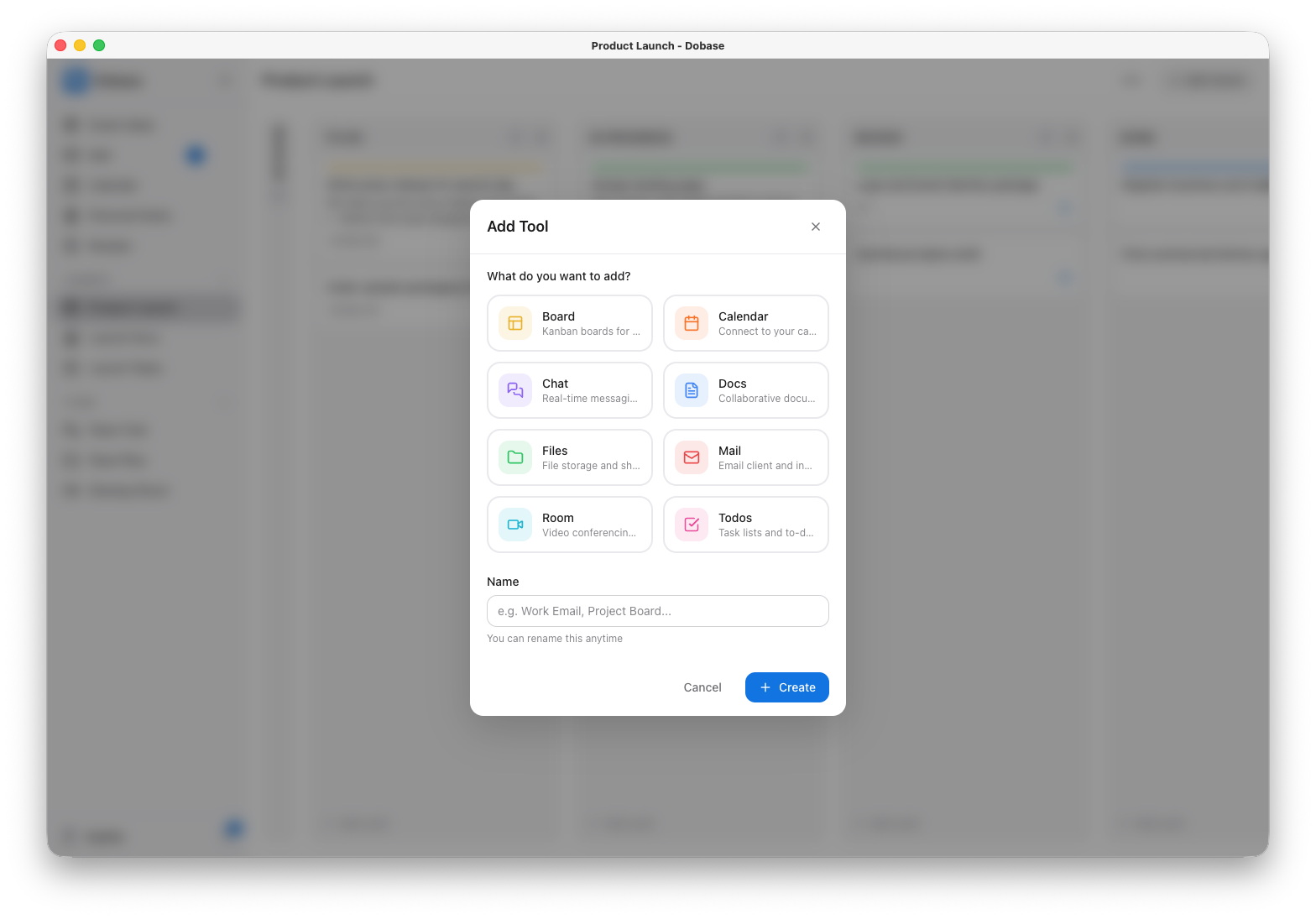 Add any tool to your workspace