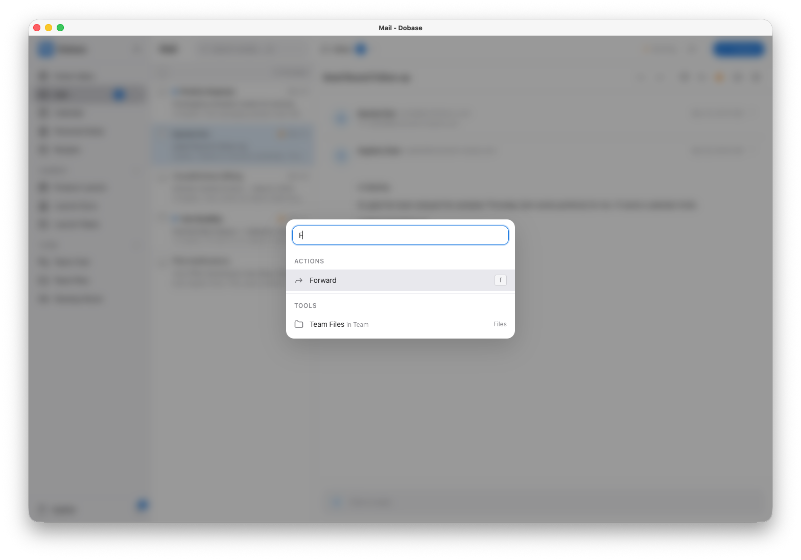 Command palette for quick navigation